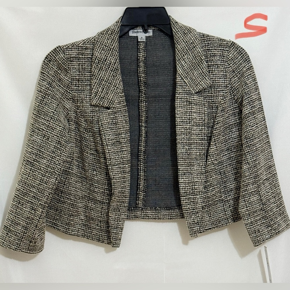 Sophisticated Black and White Tweed Jacket